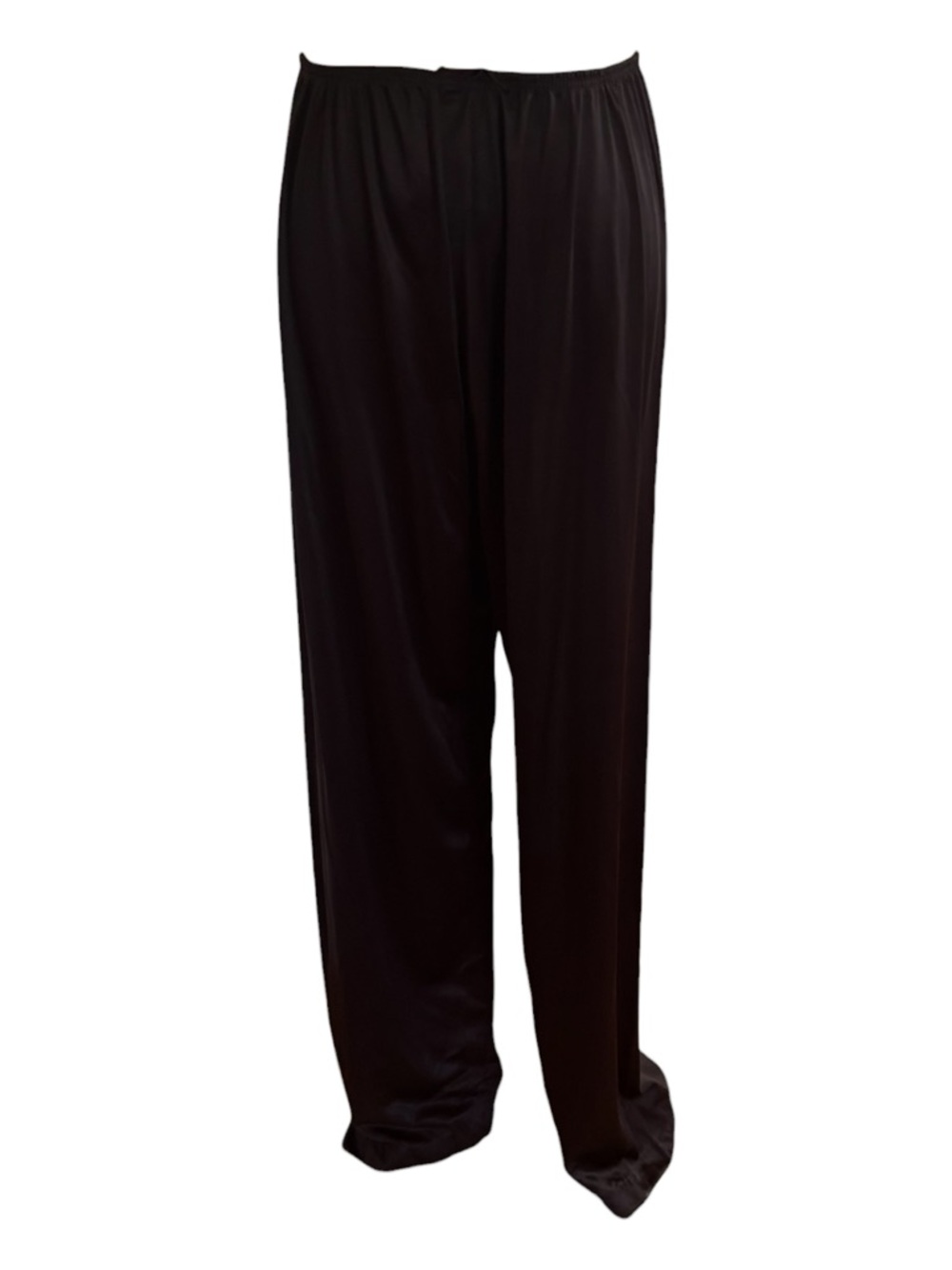 70s 2PC VAL MODE BLACK LOUNGEWEAR W LACE-DETAILS TOP & LONG PANT SLEEP SET SZ L - Picture 6 of 8
